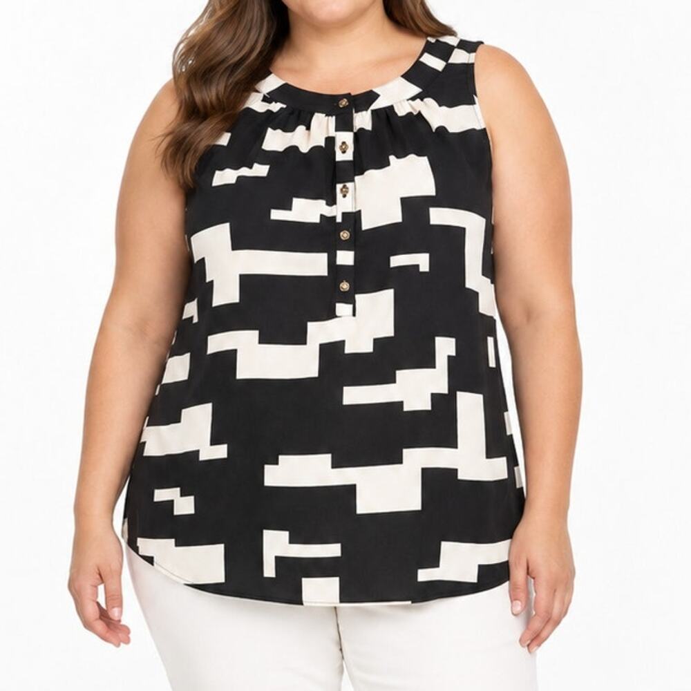 NWT Kenneth Cole Reaction Geo Print Tank XXL